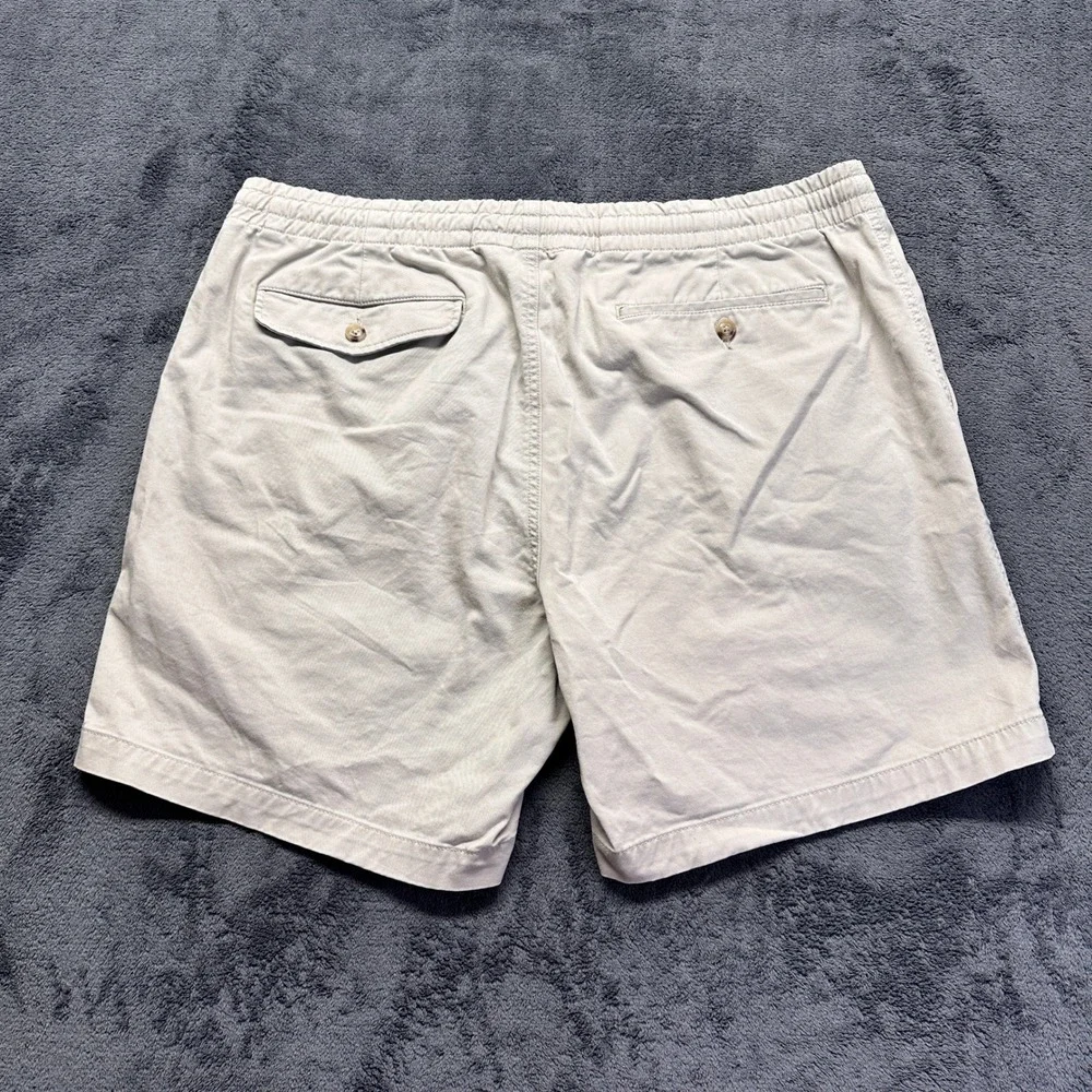 Polo Ralph Lauren Shorts Mens XL Tan Classic Fit 6 Inseam Chino Elastic Waist